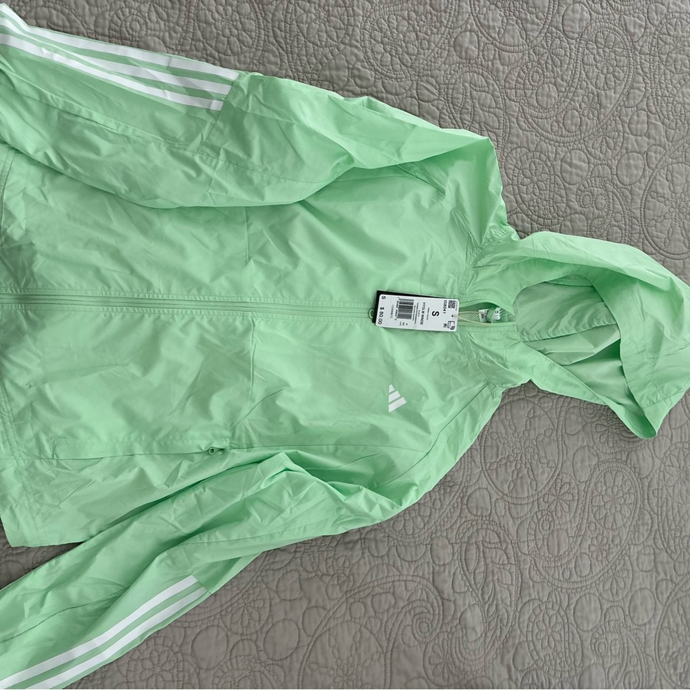 Adidas Mint Green Windbreaker Jacket